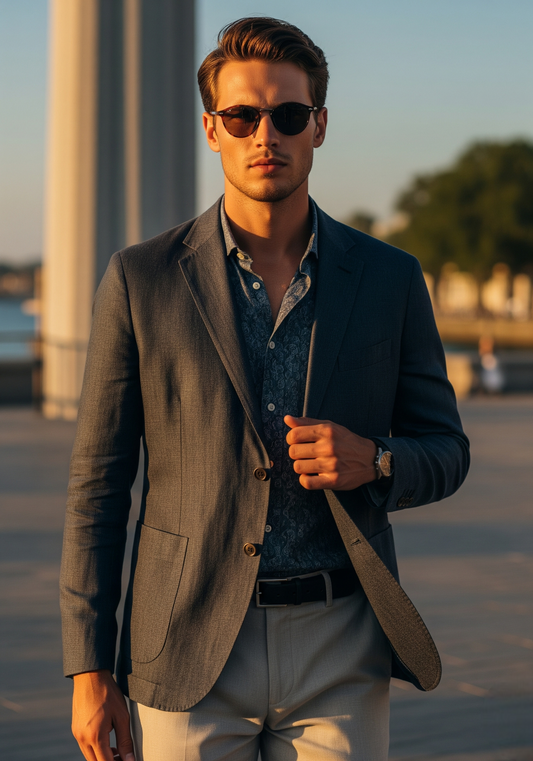 The Riviera Blazer - Grey