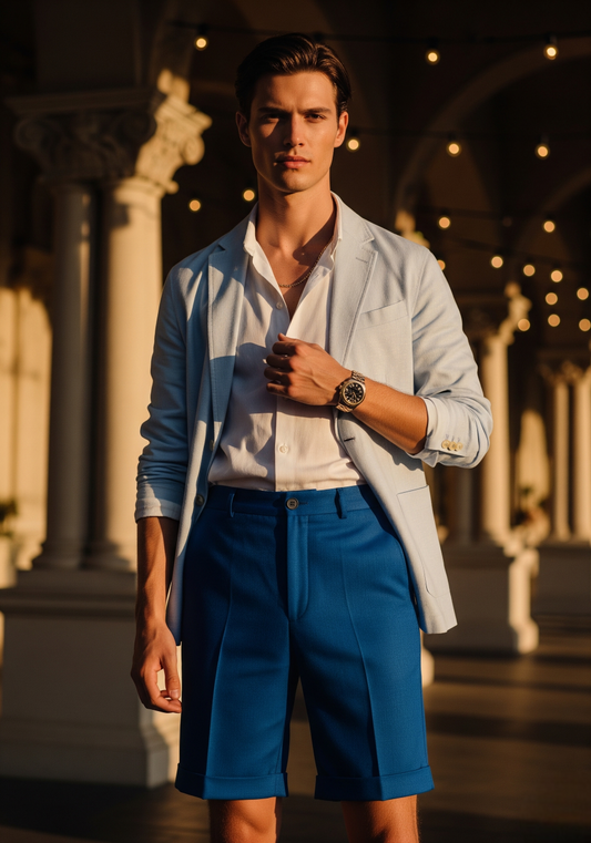 The Riviera Tailored Shorts - Royal Blue